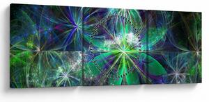 Tablou - Forme geometrice abstracte (cu ceas) (90x30 cm)