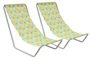 Set de 2 sezlonguri pliante pentru plaja SAND
