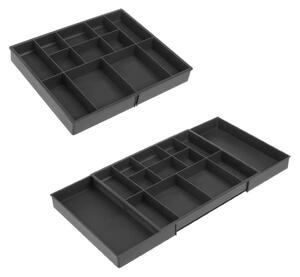 Set 2 x Organizator extensibil pentru sertare, Gri