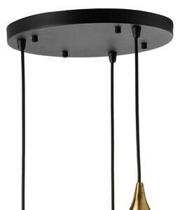ONLI - Lustra suspendată pe cablu ELIDE 3xE27/15W/230V negru/cupru