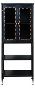 Vitrina din metal si sticla, cu 2 usi, aspect vintage, Sagan