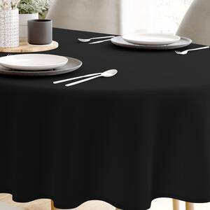 Goldea față de masă 100% bumbac negru - ovală 120 x 160 cm