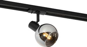 Spotlight modern negru pentru sistem de șină monofazat - Iconic Lava