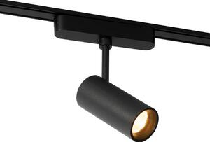Spotlight modern negru pentru sistem de șine monofazat 9W 3000K - Magnetic Gert