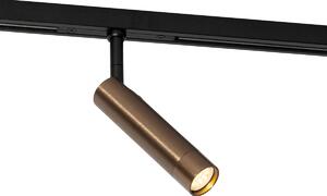 Spotlight modern bronz închis pentru sistem de șine monofazat - Slimline Uzzy