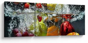 Tablou - Fructe (cu ceas) (90x30 cm)