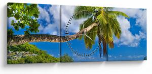 Tablou - Seychelles (cu ceas) (90x30 cm)