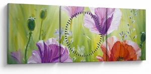 Tablou - Maci (cu ceas) (90x30 cm)