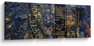 Tablou - Panorama de seară a Londrei (cu ceas) (90x30 cm)
