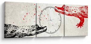Tablou - Crocodili (cu ceas) (90x30 cm)