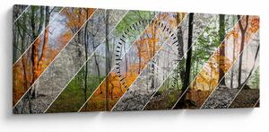 Tablou - Schimbarea anotimpurilor (cu ceas) (90x30 cm)