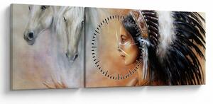 Tablou - Farmecele indienilor (cu ceas) (90x30 cm)