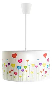 Lustră pe cablu pentru copii HEARTS 1xE27/60W/230V