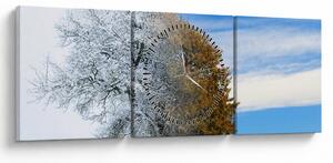 Tablou - Schimbarea anotimpurilor (cu ceas) (90x30 cm)