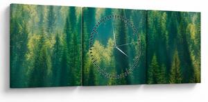 Tablou - Pădurea de brazi (cu ceas) (90x30 cm)