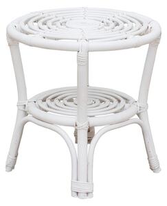 Masuta laterala, din rattan, white Passoa