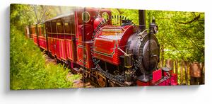 Tablou - Tren cu aburi (cu ceas) (90x30 cm)