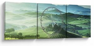 Tablou - Toscana, Italia (cu ceas) (90x30 cm)
