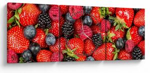 Tablou - Încărcătură de fructe (cu ceas) (90x30 cm)