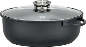 Elo 80038 Tavă de copt cu capac din sticlă șimâner cu aromă Alucast 38 x 25 cm