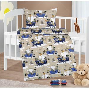 Bellatex Lenjerie de pat din bumbac Agata Sailor albastru, 90 x 135 cm, 45 x 60 cm