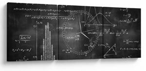 Tablou - Dragoste de numere (cu ceas) (90x30 cm)