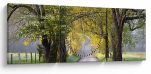 Tablou - Smoky Mountains, Gatlinburg, SUA (cu ceas) (90x30 cm)