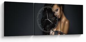 Tablou - Portretul unei femei seducătoare (cu ceas) (90x30 cm)