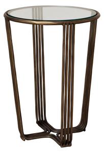 Masuta laterala, din metal si sticla, Art Nouveau
