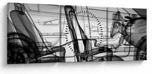 Tablou - 3D model mașina (cu ceas) (90x30 cm)