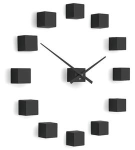 Ceas de design Future Time FT3000BK Cubic black, autoadeziv, diam. 50 cm