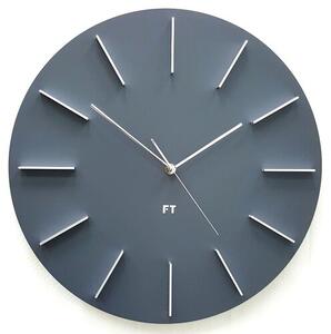 Ceas de perete design Future Time FT2010GY Round grey, diametru 40 cm