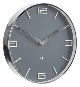 Ceas de perete Future Time FT3010GY Flat Grey, de design, diam. 30 cm