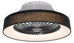Ventilator de tavan negru cu LED cu telecomandă - Emily