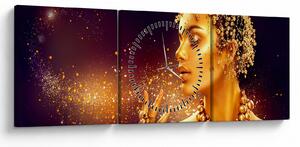 Tablou - Regina de aur (cu ceas) (90x30 cm)