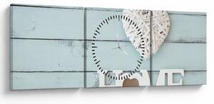 Tablou - I love home (cu ceas) (90x30 cm)