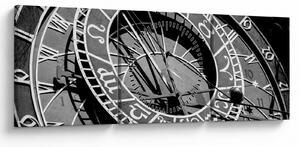 Tablou - Ceasul Astronomic, Praga, Republica Cehă (cu ceas) (90x30 cm)