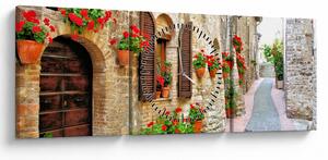 Tablou - Alee pitorească italiană (cu ceas) (90x30 cm)