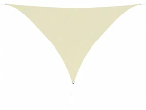 Parasolar din țesătură oxford triunghiular, 3,6x3,6x3,6 m, crem