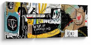 Tablou - Graffiti (cu ceas) (90x30 cm)
