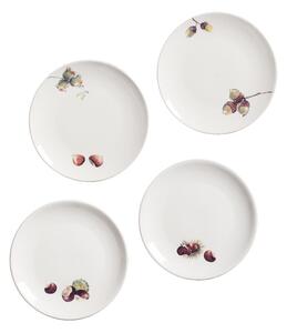 Set 4 farfurii desert fructe de toamna D20.5 cm