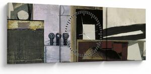 Tablou - Cubism (cu ceas) (90x30 cm)