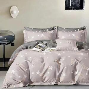 Lenjerie de pat 1 persoana percale bumbac 100%, model astral