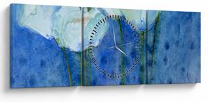 Tablou - Lalele albe (cu ceas) (90x30 cm)