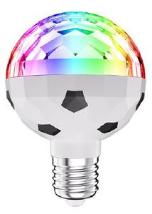 Bec rotativ LED glob disco, multicolor