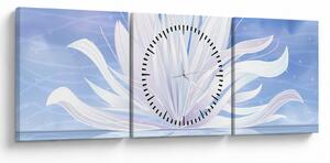 Tablou - Floare de lotus (cu ceas) (90x30 cm)