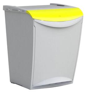 Coș de gunoi Denox Ekosystem pentru deșeurisortate 25 l, galben - plastic
