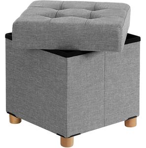 Cutie scaun, căptușită, încărcabilă până la 300 kg, gri deschis | SONGMICS
