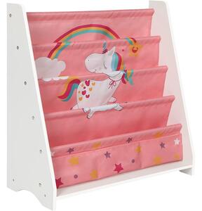 Raft pentru copii SONGMICS, organizator de joaca pe 5 nivele, alb-roz