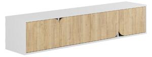 Comoda TV Spark 180-White Oak, alb/stejar, PAL melaminat, 180x35x36 cm